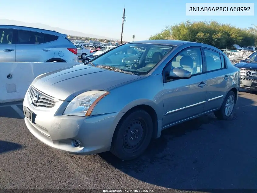 3N1AB6AP8CL668992 2012 Nissan Sentra 2.0 S