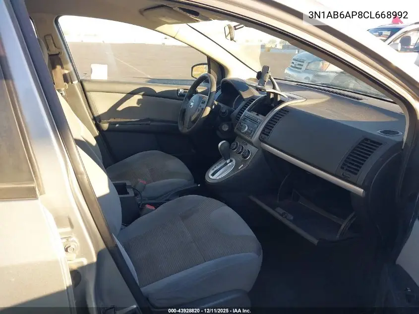 3N1AB6AP8CL668992 2012 Nissan Sentra 2.0 S