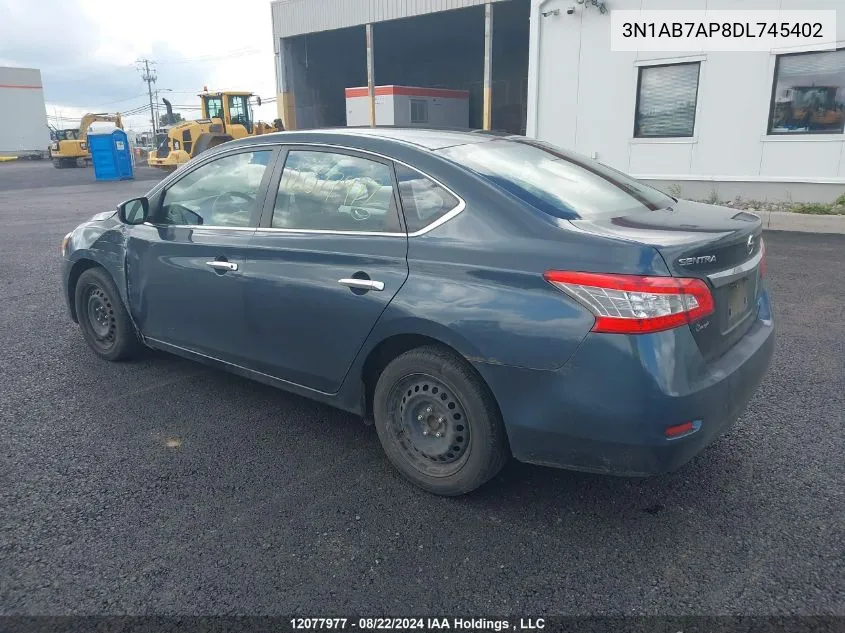 2013 Nissan Sentra S/Sv/Sr/Sl VIN: 3N1AB7AP8DL745402 Lot: 12077977