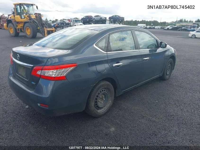 2013 Nissan Sentra S/Sv/Sr/Sl VIN: 3N1AB7AP8DL745402 Lot: 12077977