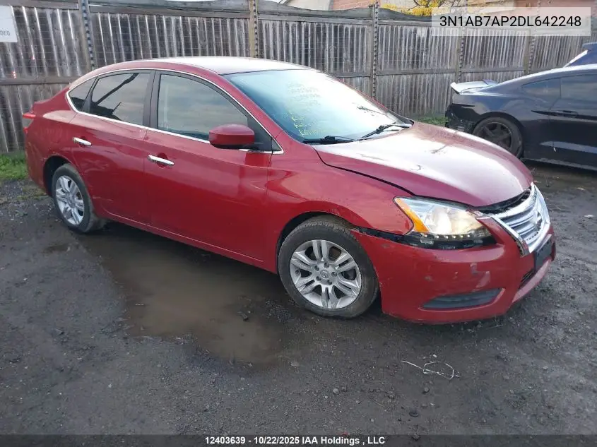 3N1AB7AP2DL642248 2013 Nissan Sentra S
