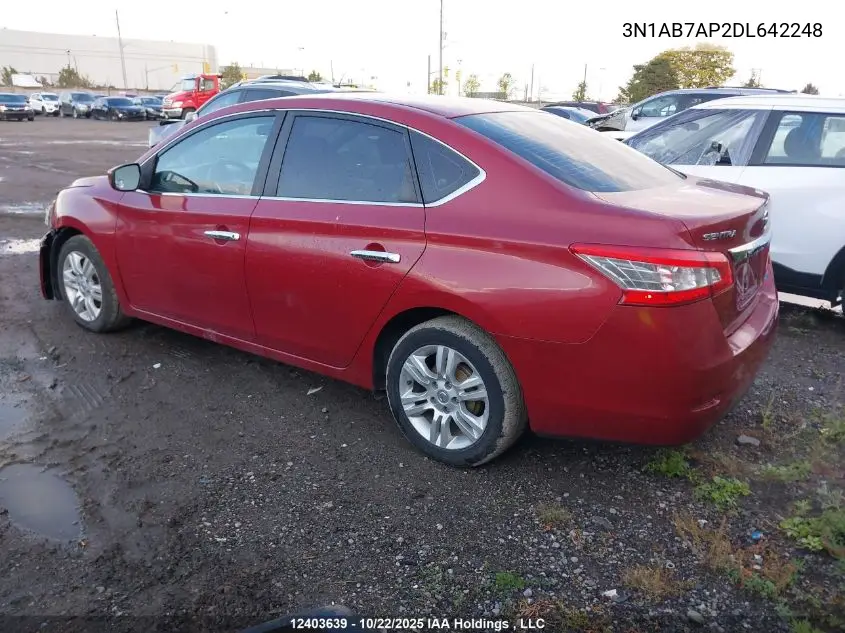 3N1AB7AP2DL642248 2013 Nissan Sentra S
