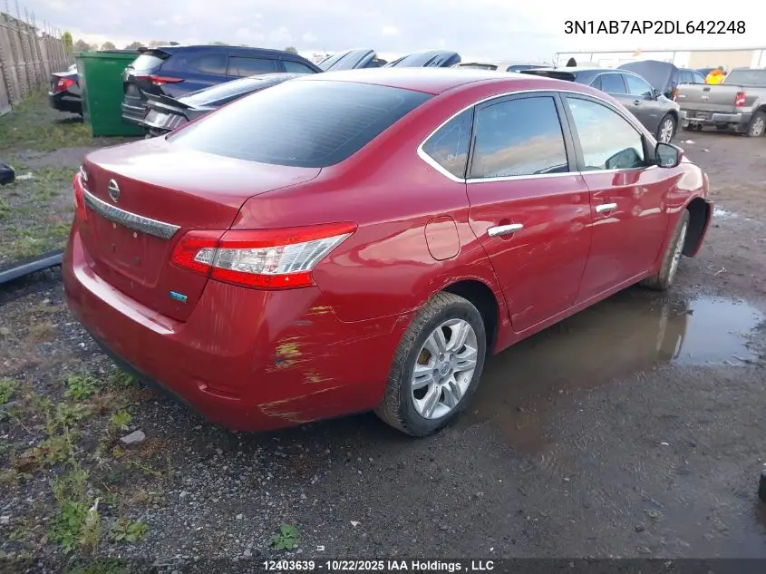 3N1AB7AP2DL642248 2013 Nissan Sentra S