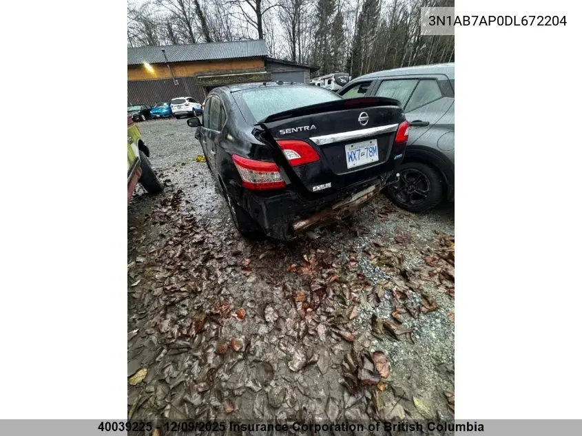 3N1AB7AP0DL672204 2013 Nissan Sentra S/Sv/Sr/Sl