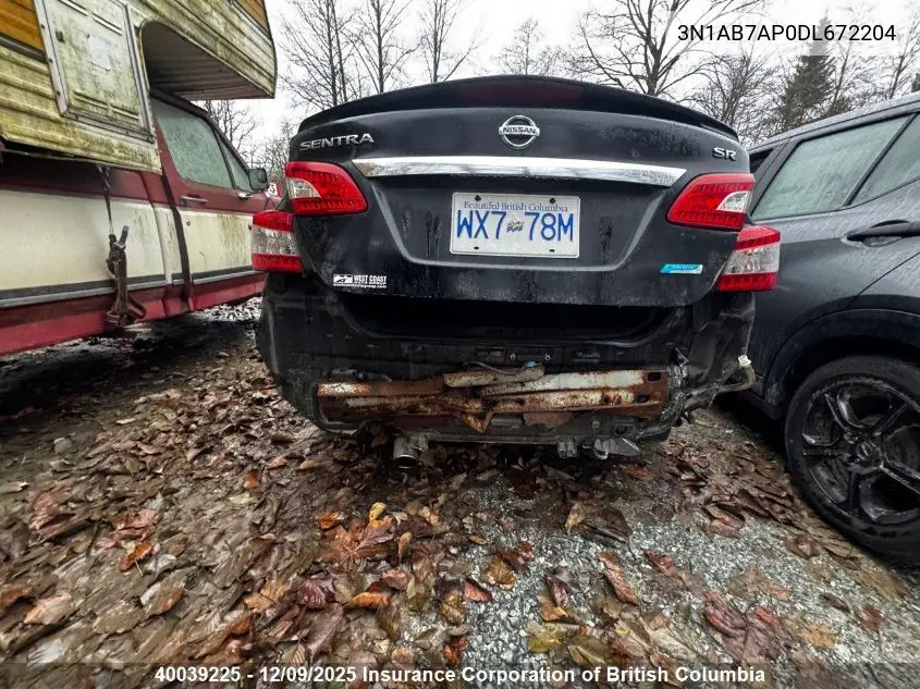 3N1AB7AP0DL672204 2013 Nissan Sentra S/Sv/Sr/Sl
