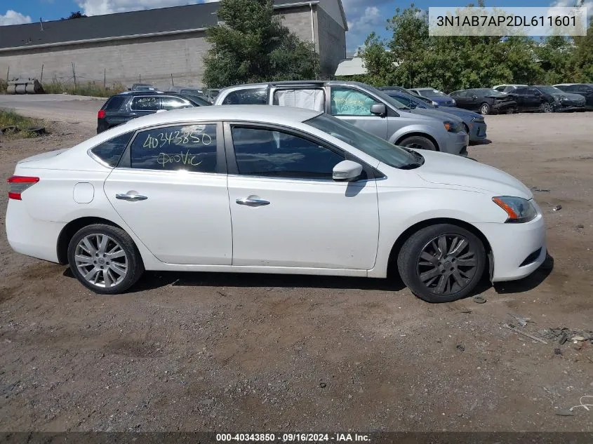 2013 Nissan Sentra Sl VIN: 3N1AB7AP2DL611601 Lot: 40343850