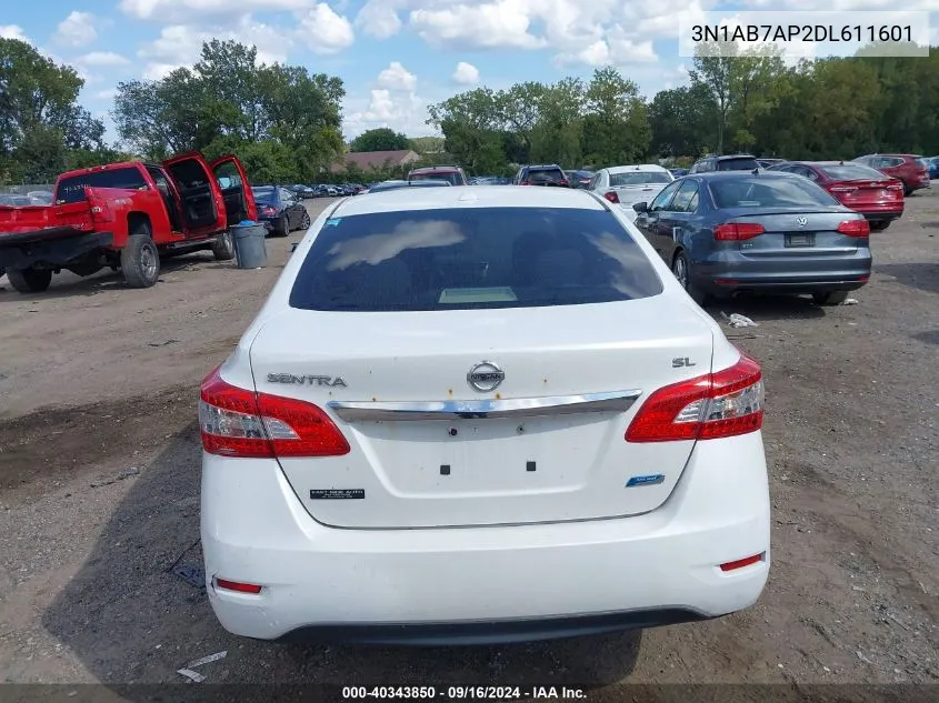 2013 Nissan Sentra Sl VIN: 3N1AB7AP2DL611601 Lot: 40343850