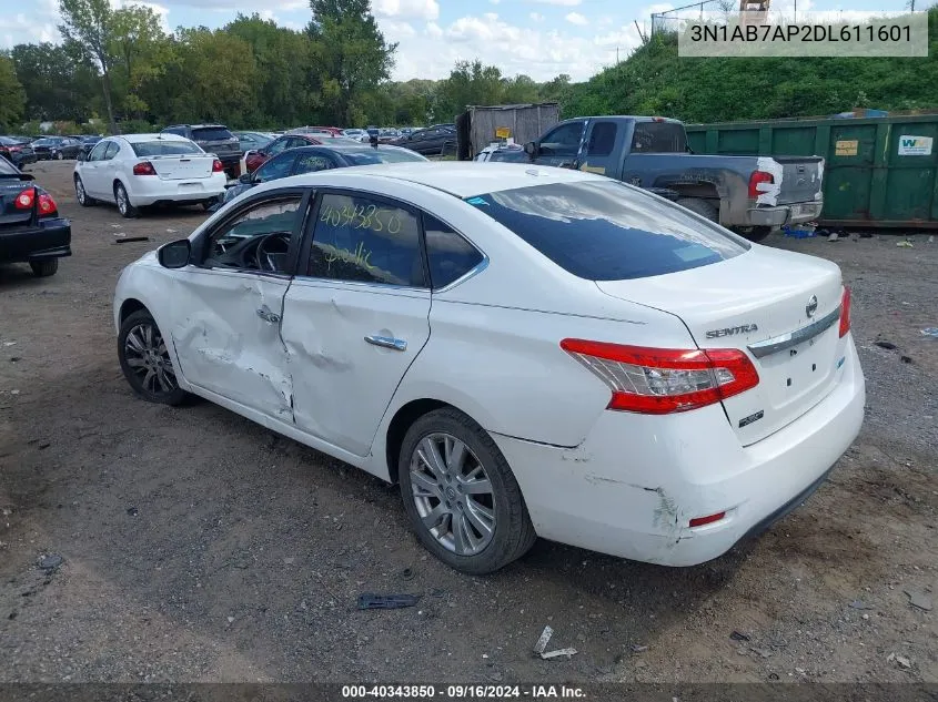 2013 Nissan Sentra Sl VIN: 3N1AB7AP2DL611601 Lot: 40343850