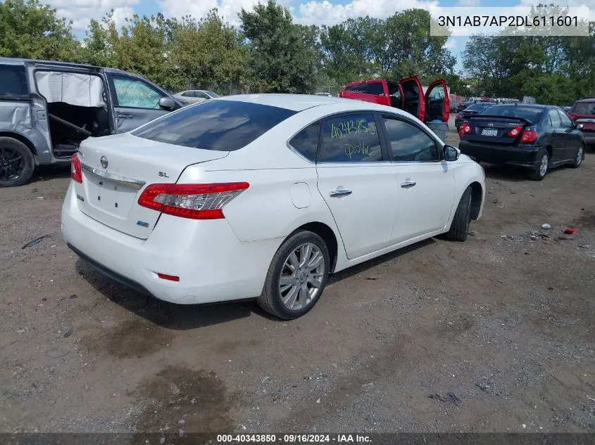 2013 Nissan Sentra Sl VIN: 3N1AB7AP2DL611601 Lot: 40343850