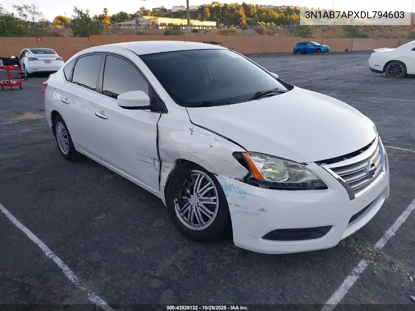 3N1AB7APXDL794603 2013 Nissan Sentra S