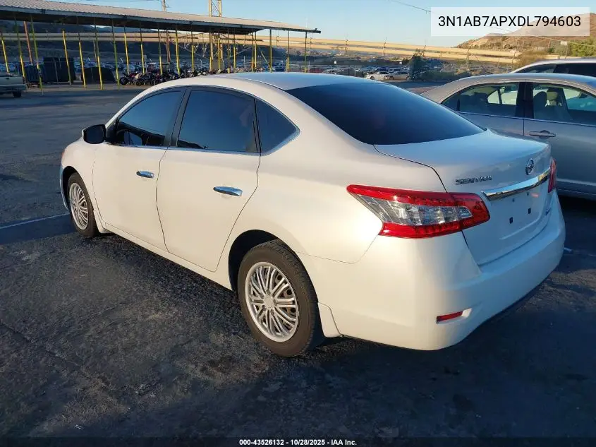 3N1AB7APXDL794603 2013 Nissan Sentra S