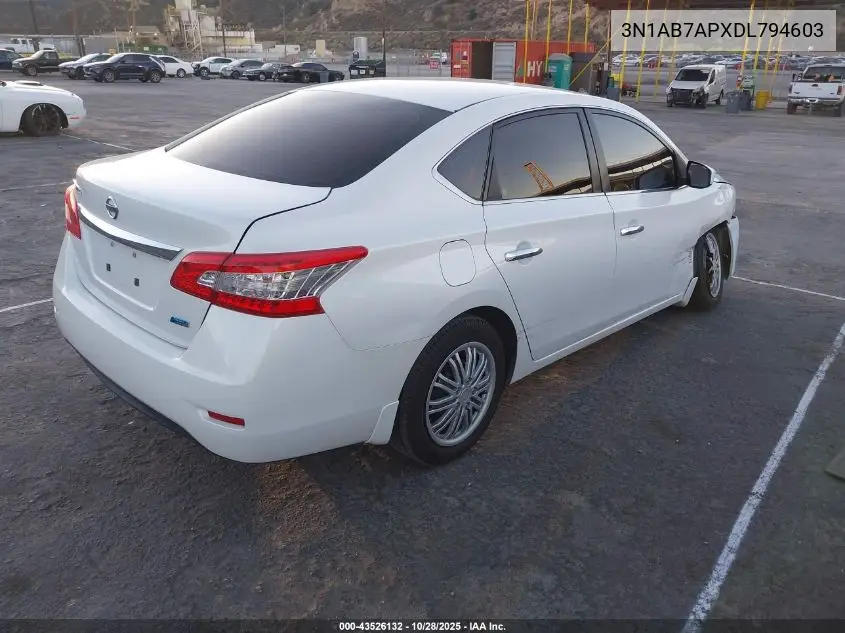 3N1AB7APXDL794603 2013 Nissan Sentra S