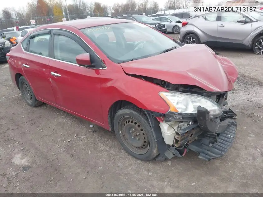 3N1AB7AP2DL713187 2013 Nissan Sentra Sv
