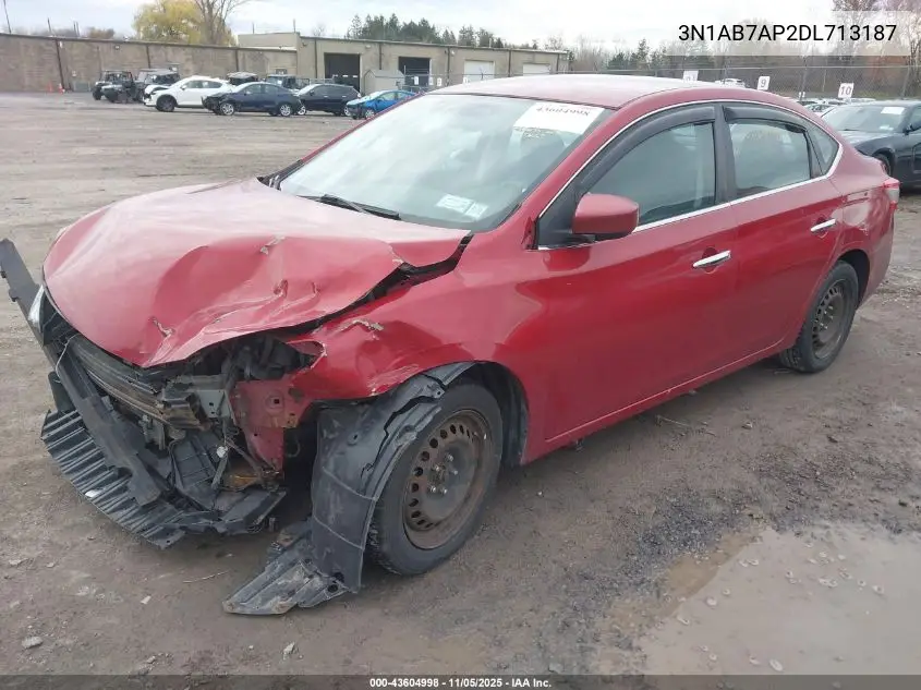 3N1AB7AP2DL713187 2013 Nissan Sentra Sv