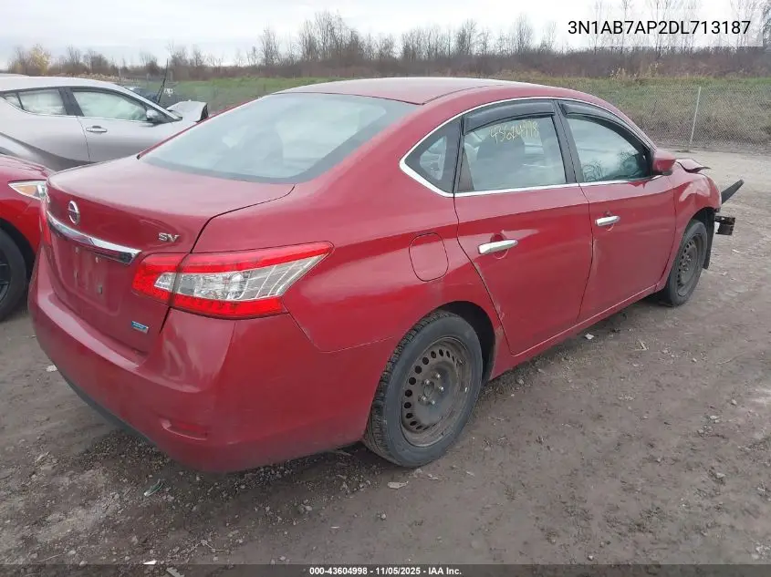 3N1AB7AP2DL713187 2013 Nissan Sentra Sv