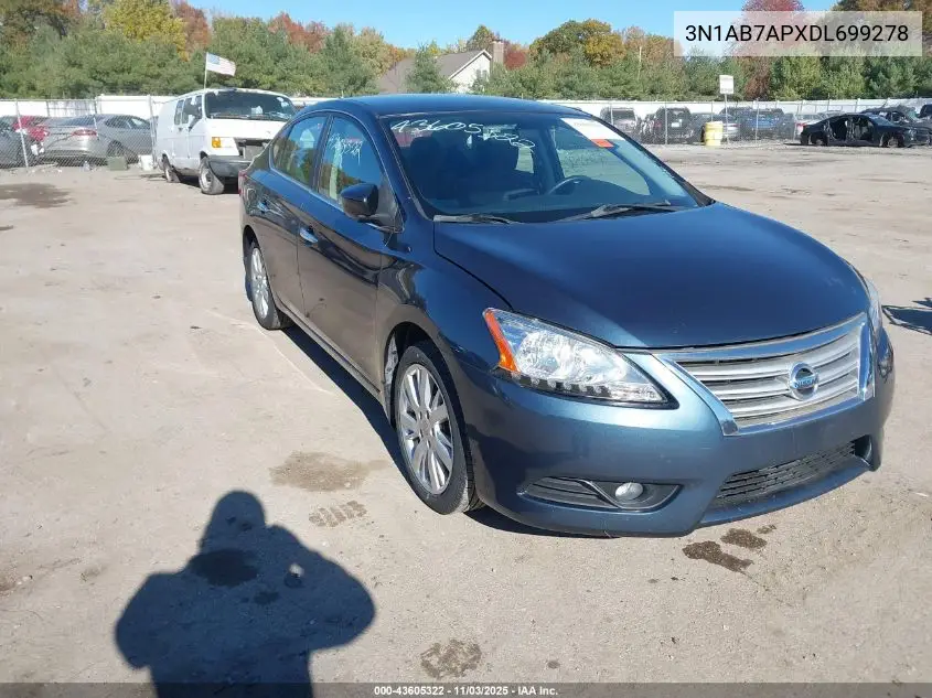 3N1AB7APXDL699278 2013 Nissan Sentra Sl