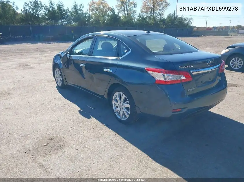 3N1AB7APXDL699278 2013 Nissan Sentra Sl