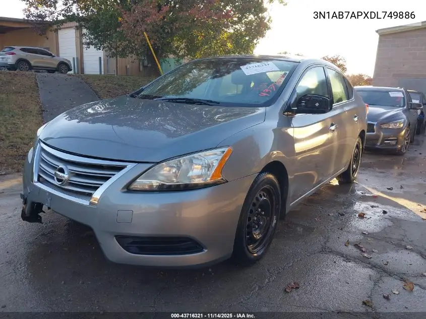 3N1AB7APXDL749886 2013 Nissan Sentra Sv