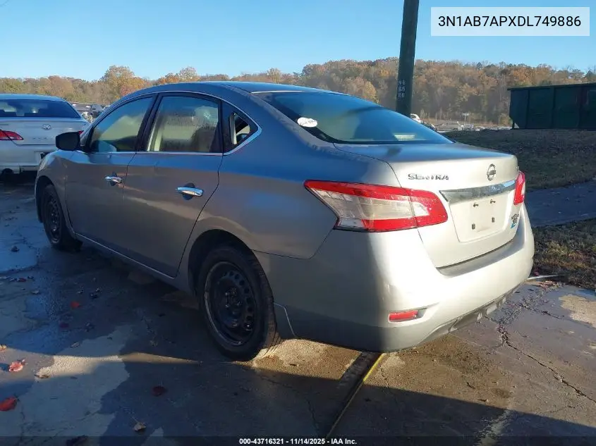 3N1AB7APXDL749886 2013 Nissan Sentra Sv