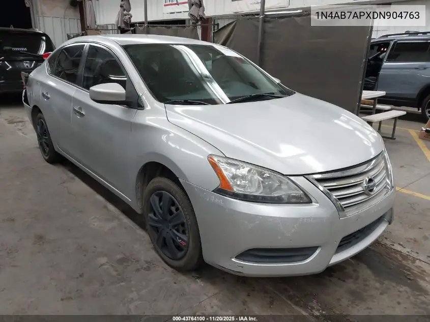 1N4AB7APXDN904763 2013 Nissan Sentra Sv