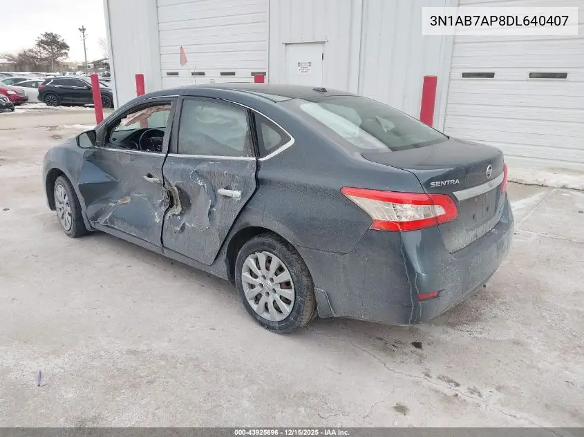 3N1AB7AP8DL640407 2013 Nissan Sentra Sv