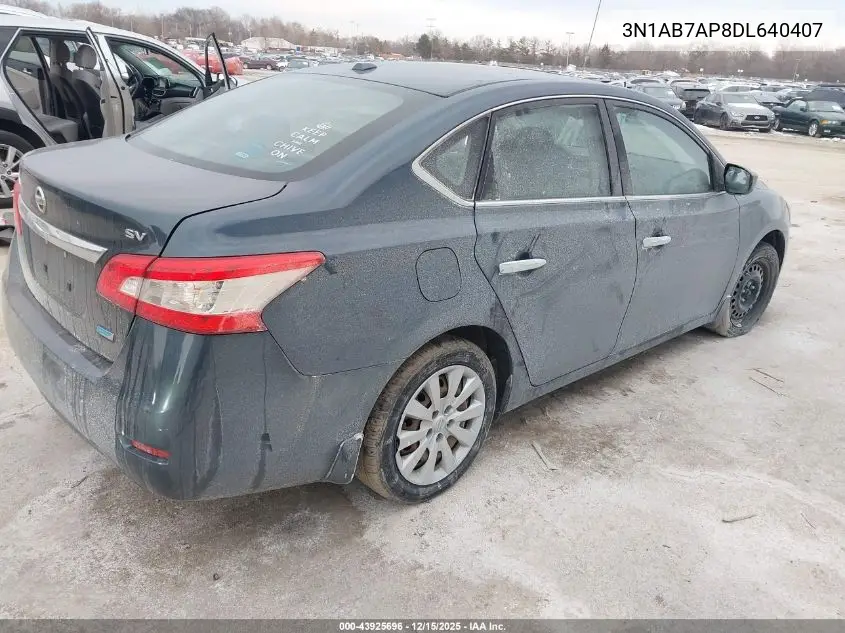 3N1AB7AP8DL640407 2013 Nissan Sentra Sv