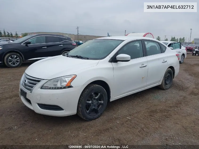 2014 Nissan Sentra S/Sv/Sr/Sl VIN: 3N1AB7AP4EL632712 Lot: 12065695