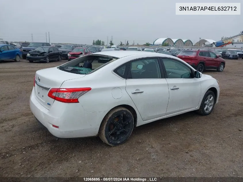 2014 Nissan Sentra S/Sv/Sr/Sl VIN: 3N1AB7AP4EL632712 Lot: 12065695