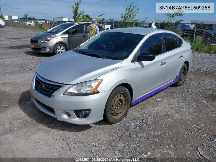 2014 Nissan Sentra VIN: 3N1AB7AP6EL609268 Lot: 12085297