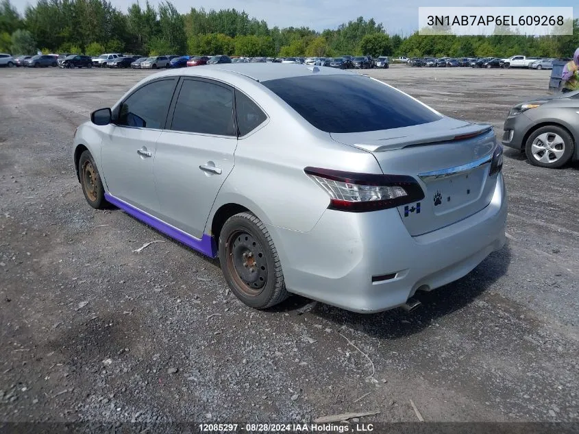 2014 Nissan Sentra VIN: 3N1AB7AP6EL609268 Lot: 12085297