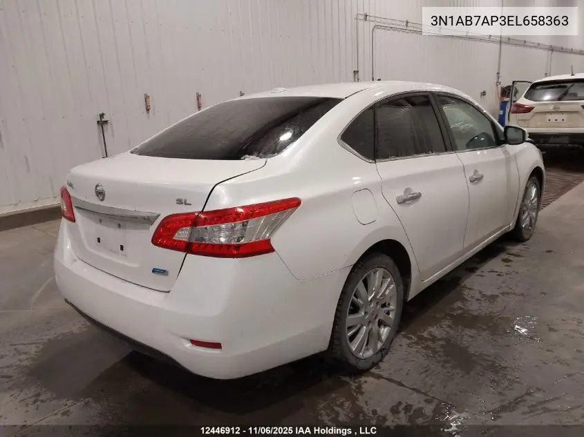3N1AB7AP3EL658363 2014 Nissan Sentra Sl