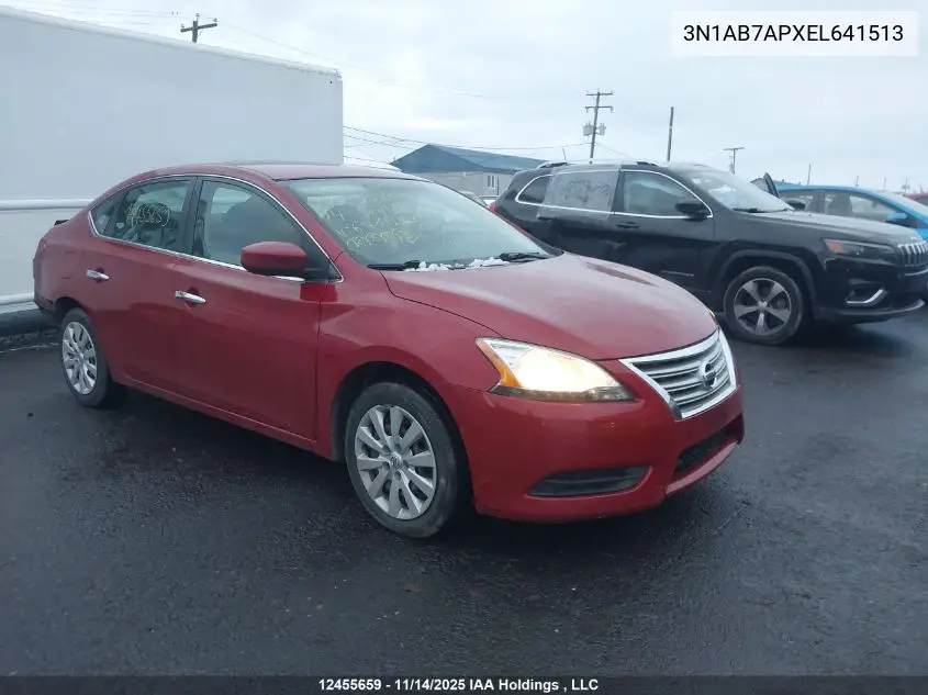 3N1AB7APXEL641513 2014 Nissan Sentra