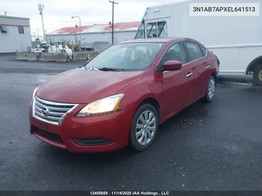 3N1AB7APXEL641513 2014 Nissan Sentra