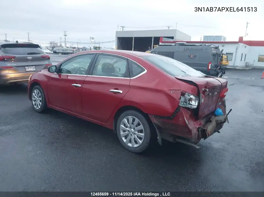 3N1AB7APXEL641513 2014 Nissan Sentra