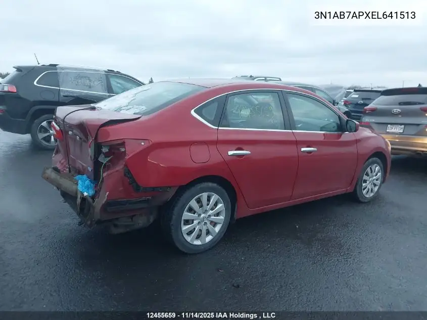 3N1AB7APXEL641513 2014 Nissan Sentra