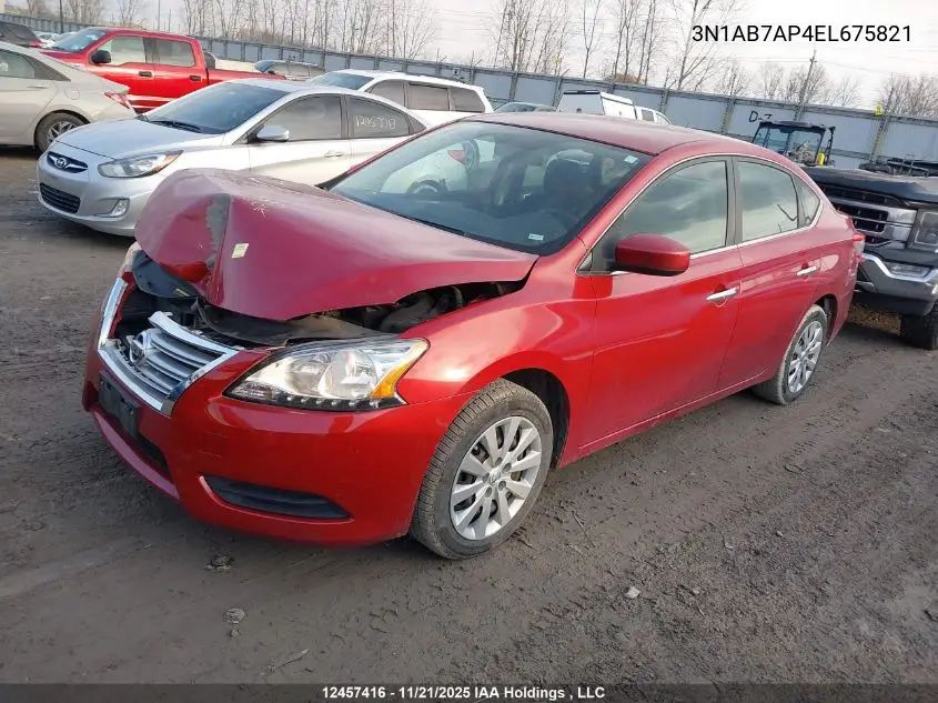 3N1AB7AP4EL675821 2014 Nissan Sentra 1.8 S/1.8 Sl/1.8 Sr/1.8 Sv