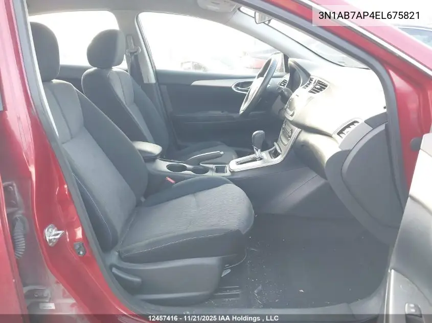 3N1AB7AP4EL675821 2014 Nissan Sentra 1.8 S/1.8 Sl/1.8 Sr/1.8 Sv