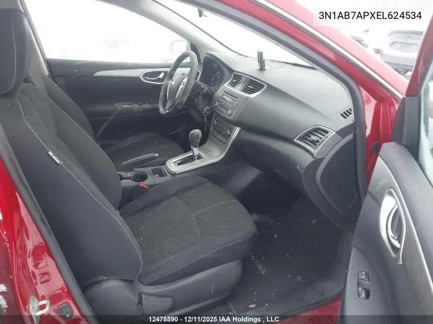 3N1AB7APXEL624534 2014 Nissan Sentra 1.8 S/1.8 Sl/1.8 Sr/1.8 Sv