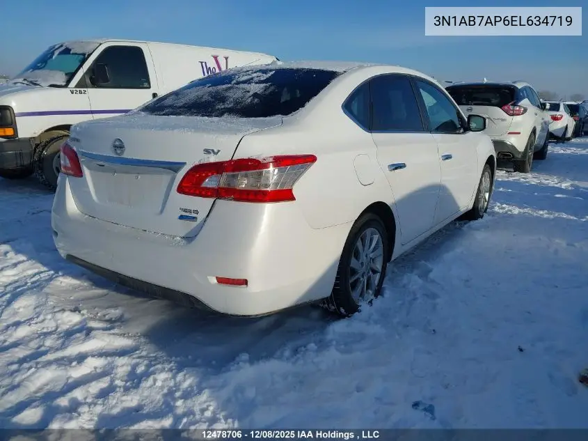 3N1AB7AP6EL634719 2014 Nissan Sentra 1.8 S/1.8 Sl/1.8 Sr/1.8 Sv