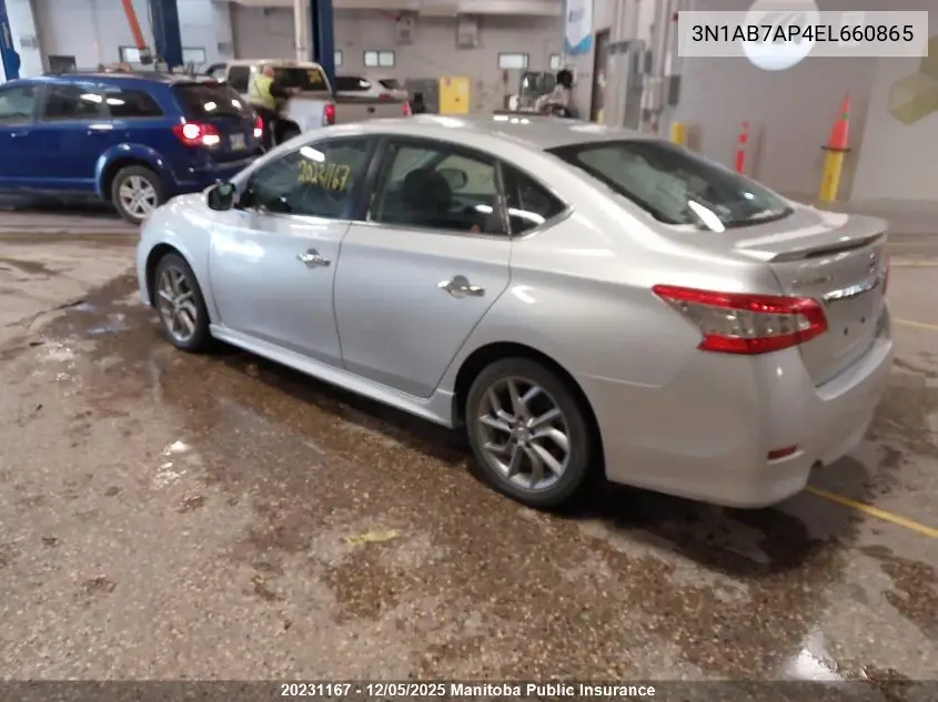 3N1AB7AP4EL660865 2014 Nissan Sentra 1.8 Sr