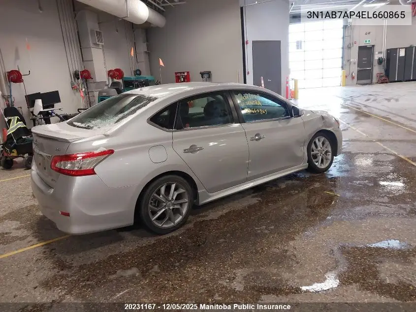 3N1AB7AP4EL660865 2014 Nissan Sentra 1.8 Sr
