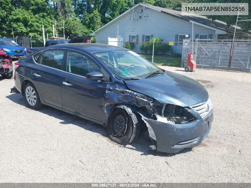 2014 Nissan Sentra Fe+ S/Fe+ Sv/S/Sl/Sr/Sv VIN: 1N4AB7AP5EN852556 Lot: 39627127