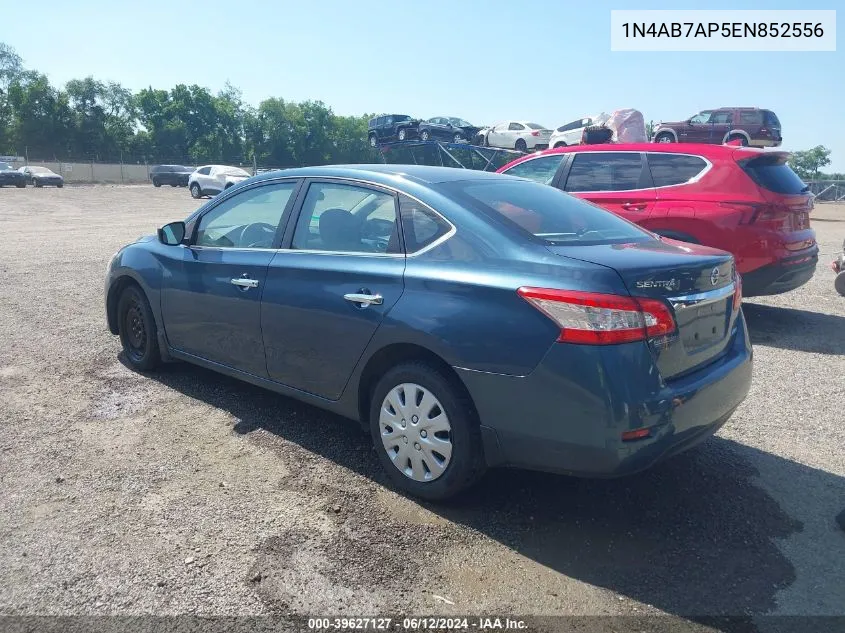 2014 Nissan Sentra Fe+ S/Fe+ Sv/S/Sl/Sr/Sv VIN: 1N4AB7AP5EN852556 Lot: 39627127