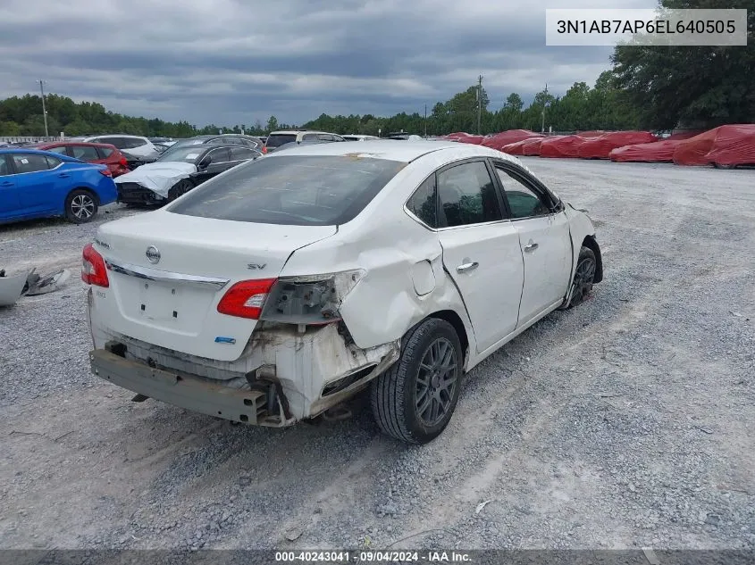 3N1AB7AP6EL640505 2014 Nissan Sentra Fe+ S/Fe+ Sv/S/Sl/Sr/Sv