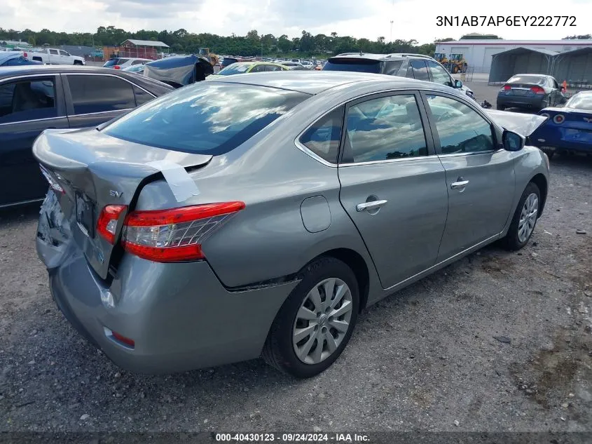 3N1AB7AP6EY222772 2014 Nissan Sentra Sv