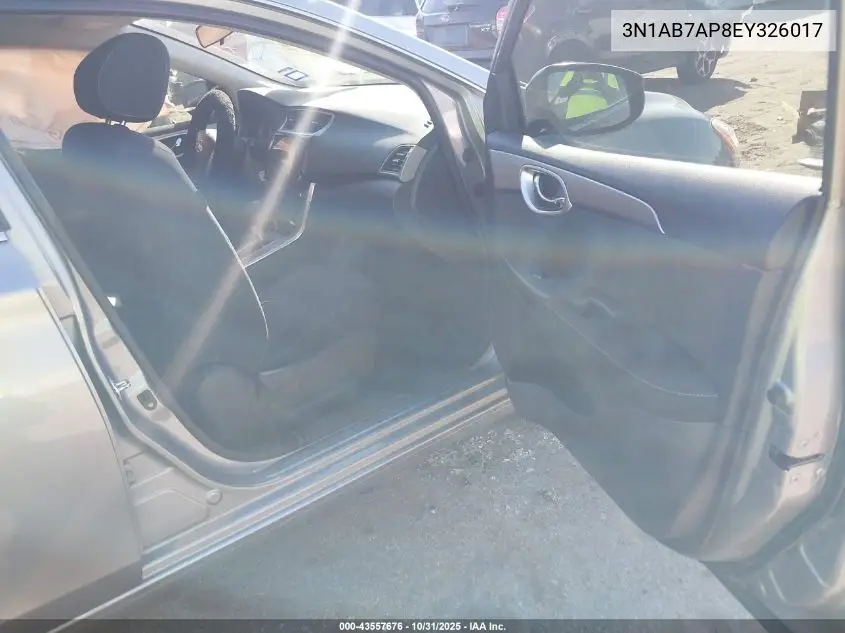 3N1AB7AP8EY326017 2014 Nissan Sentra Sv