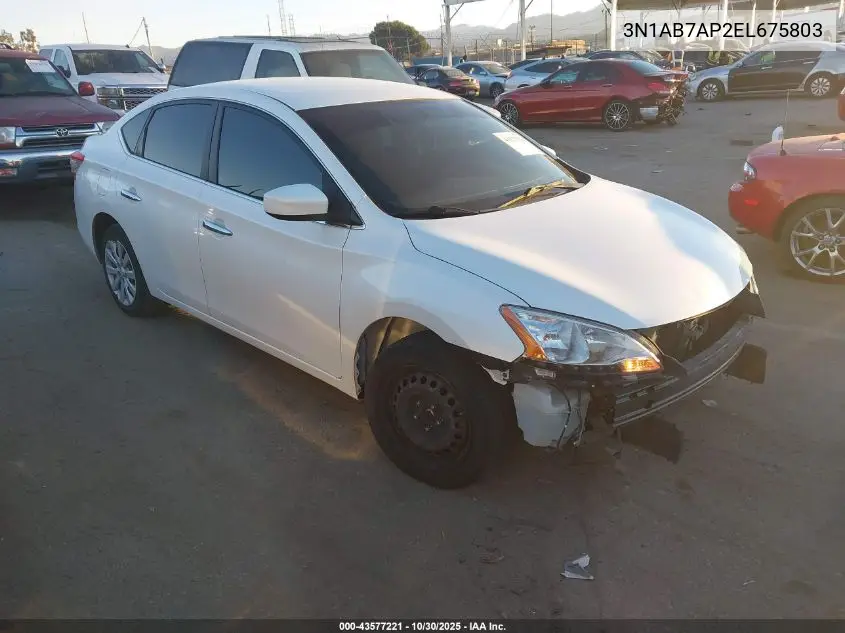 3N1AB7AP2EL675803 2014 Nissan Sentra Sv