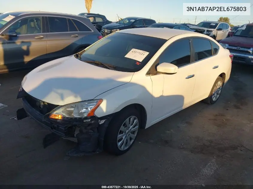 3N1AB7AP2EL675803 2014 Nissan Sentra Sv