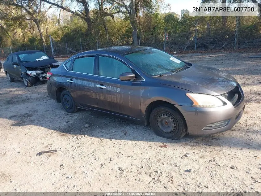 3N1AB7AP8EL607750 2014 Nissan Sentra S