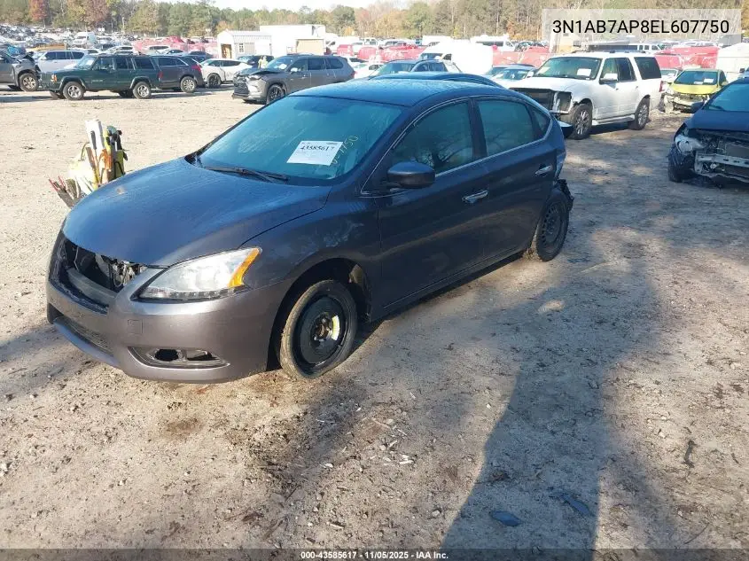3N1AB7AP8EL607750 2014 Nissan Sentra S